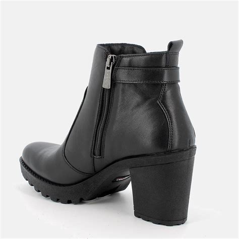 Igi Co Ankle Boots In Black Leather With Confortable Heel