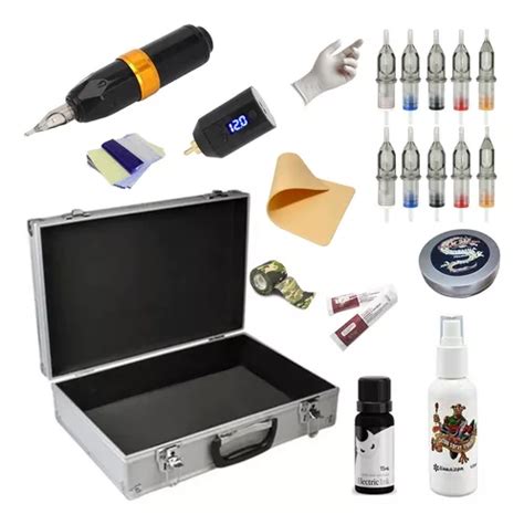 Kit Tatuagem Pen Sem Fio Profissional Completo Maleta Parcelamento