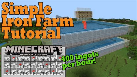 Super Easy And Efficient Iron Farm Tutorial Minecraft Bedrock 116