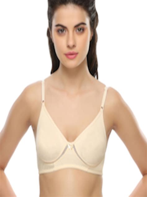 Buy Clovia Cotton Rich Non Padded Wirefree T Shirt Bra In Nude Bra For Women 957913 Myntra