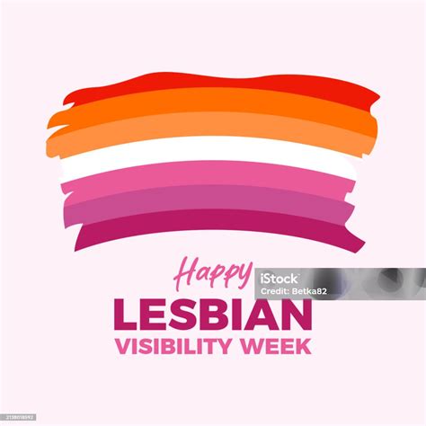 Happy Lesbian Visibility Week Poster Vector Illustration Stock