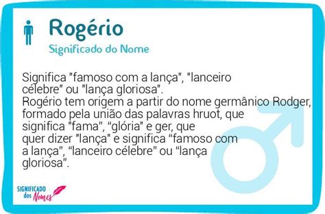 Significado do Nome Rogério Significado dos Nomes