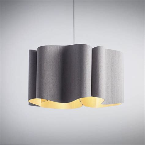 Pendant Lamp Paulina Wep Light Wood Veneer Contemporary Gray