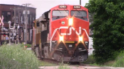 Brand New Leader Awesome Lashup Huge Stack Train CN 120 Passing