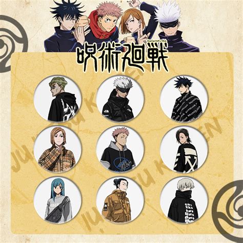 Anime Jujutsu Kaisen Badges Gojo Satoru Megumi Itadori Yuji Badge