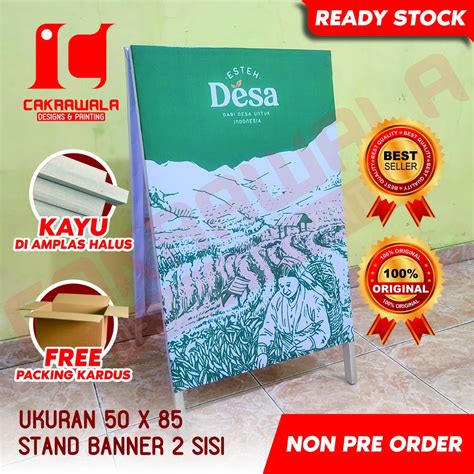 Jual Stand Banner Kayu Es Teh Ukuran X Standing Banner Kayu