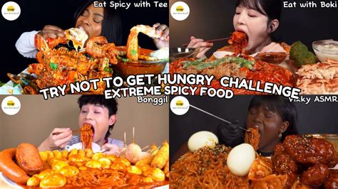 Asmr Try Not To Get Hungry Challenge Extreme Spicy Food Mukbang