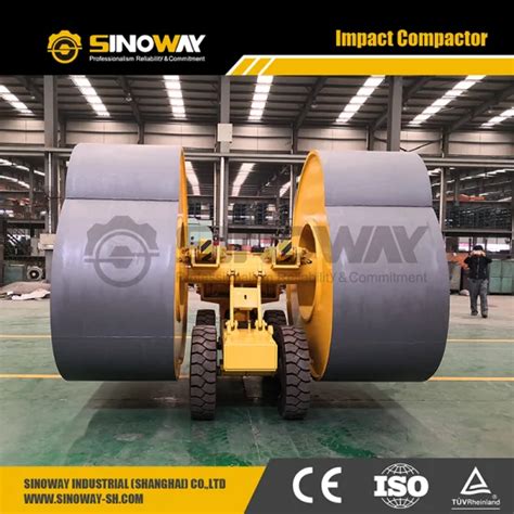 Dynamic Soil Compaction 10 Ton 3 Sided Impact Roller Compactors For