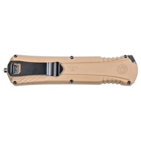 Smith And Wesson Mandp Otf10fde Flat Dark Earth D E Otf Spring Assist Knife Aus 8 Black Blade