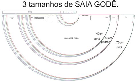 Molde Modelagem Saia God Total Kit C Tamanhos Cm