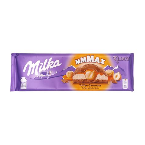 5 barras de chocolate milka recheada avelã e caramelo Locy