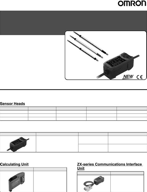 ZX Series ZX T Datasheet By Omron Automation And Safety Digi Key