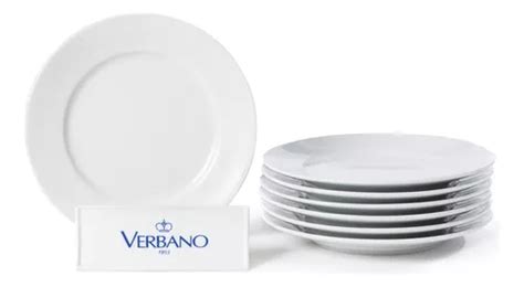 Set X 6 Plato Playo Porcelana Verbano Maria 27 Cm Oferta