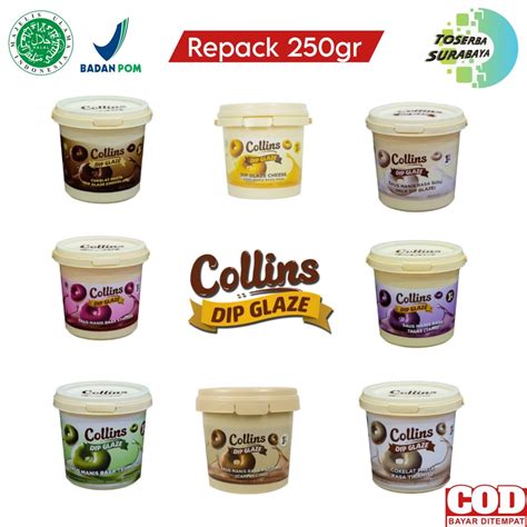 Jual Glaze Collins Repack Gr Collins Dip Glaze Donat Topping