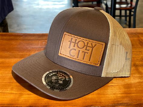 Leather Patch Trucker Hats | Holy City Brewing