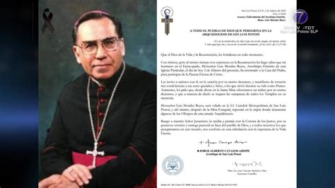 Murió Mons Luis Morales Reyes arzobispo emérito de la Arquidiócesis