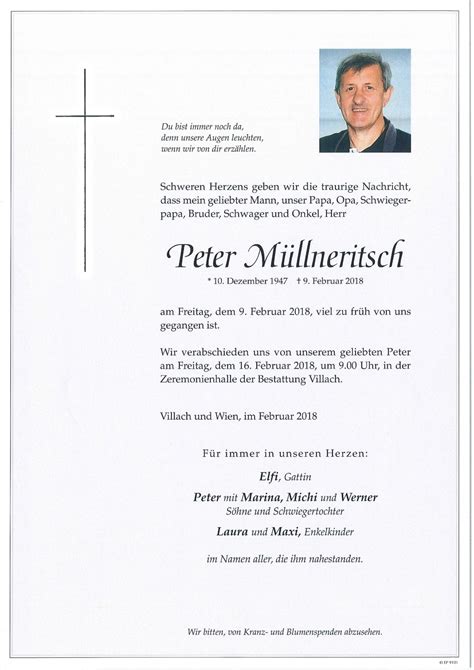 Parte für Peter Müllneritsch pax requiem