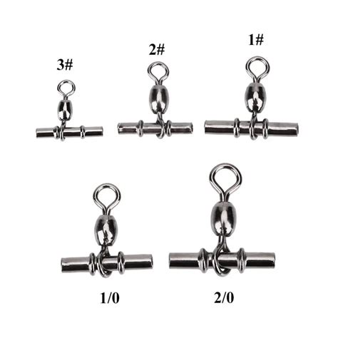 5 Types Fishing Swivel Connector Fishing Swivels Snap Copper Fishing Tools T shape Cross line ...