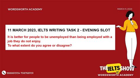 11 MARCH 2023 IELTS EXAM WRITING TASK 2 MORNING AND EVENING SLOT