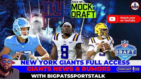 New York Giants Full 7 Round 2024 Mock Draft Volume 1 YouTube