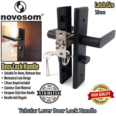 Buy Metrostarhardware Novosom Stainless Steel Tubular Lever Door Lock