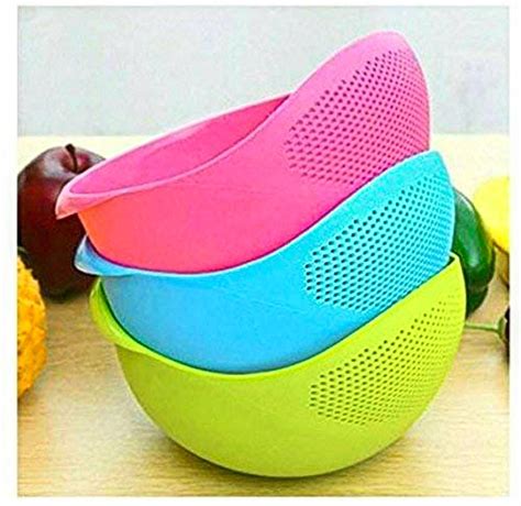 Blue Plastic Rice Bowl Strainer At Rs 22 Piece In Rajkot Id