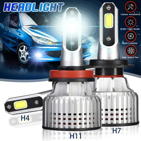 T4W 2x LED Ampoule De Phare Voiture Nighteye 50W 10000LM Kit Conduite