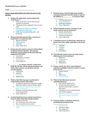 Mcb Notes Exam Bio Mcb Exam Fall Name