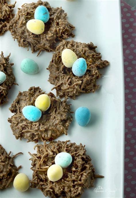 Easy No Bake Chocolate Coconut Nests Homemade Yummy By Homemade