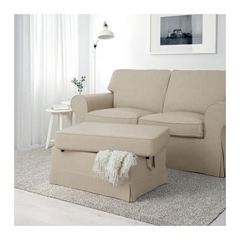 Ikea Ektorp Slipcovers For 3 Seat Sofa 2 Seat Loveseat And Footstool Nordvalla Dark Beige Covers New