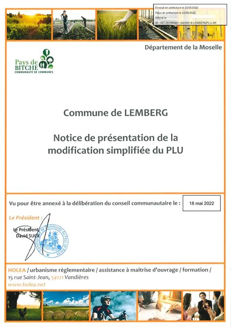 Calaméo Projet de modification simplifiée n1 du PLU de Lemberg