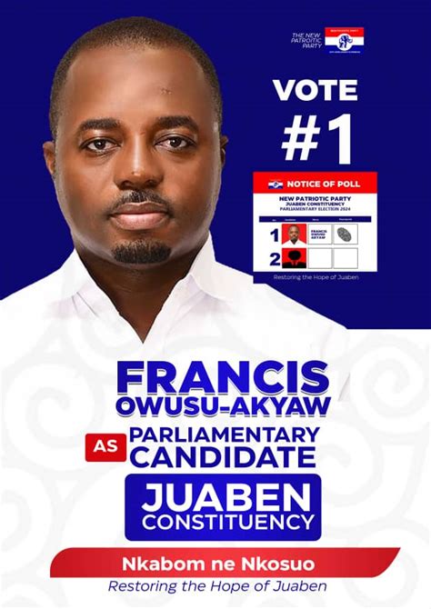 NPP Primaries Francis Owusu Akyaw Outlines Vision To Transform Juaben