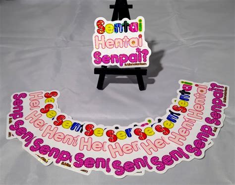 Glitter Sticker Sentai Hentai Senpai Etsy