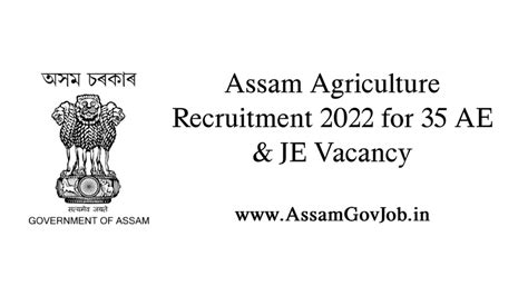 Assam Govt Jobs Assam Agriculture Recruitment For Ae