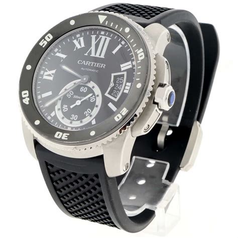 Cartier Calibre De Cartier Diver Black Roman Dial 42mm Automatic Stain