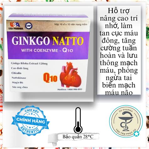 Ginkgo Natto Oral Tablet With Coenzym Q10 120mg USA Nutritional