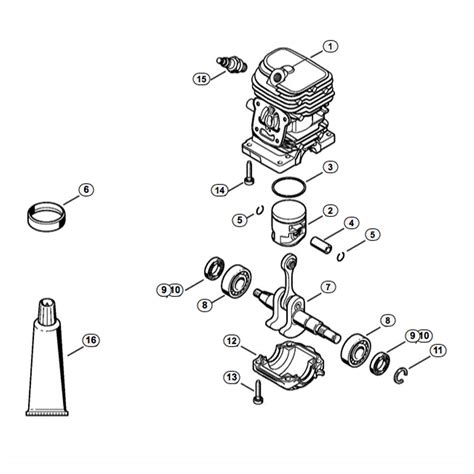 Stihl Ms Chainsaw Ms Mix Parts Diagram Cylinder