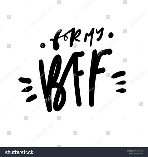 Bff Best Friends Forever Hand Lettering เวกเตอร์สต็อก ปลอดค่า