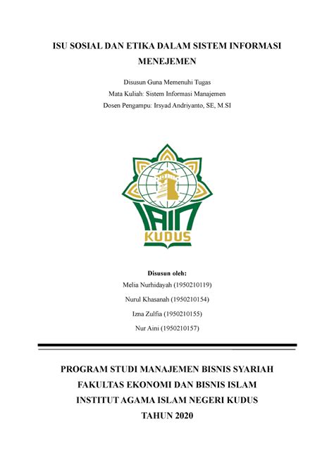 Isu Sosial Dan Etika Dalam Sistem Informasi Manajemen Isu Sosial Dan