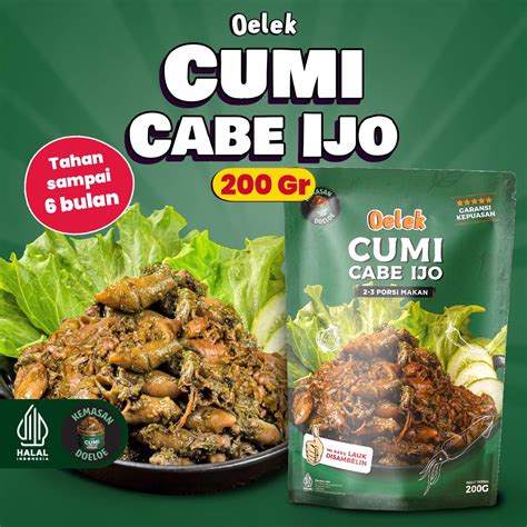 Original OELEK Cumi Cabe Ijo 100g 200g Lauk Instant Indonesian Sambal