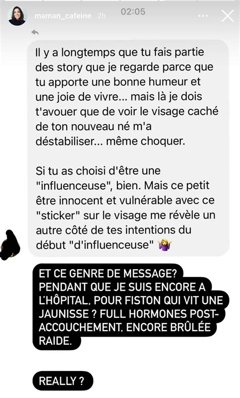 Maman Caf Ine R Pond Un Commentaire D Plac Sur Son Nouveau N