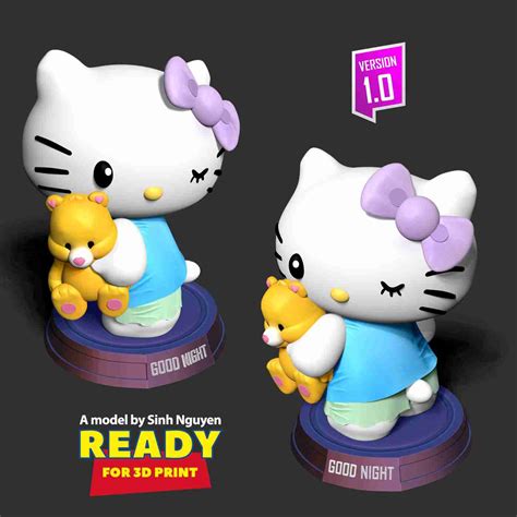 Good Night Hello Kitty 3d Models Download Creality Cloud