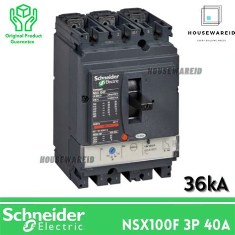 Jual Mccb 3 Phase 40 Ampere 3p 40a Breaker Schneider Nsx100f Tm40d