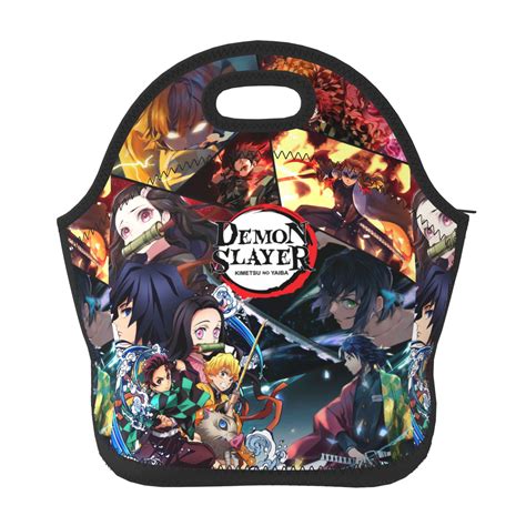 Demon Slayer Kimetsu No Yaiba Reusable Neoprene Lunch Bag Insulated