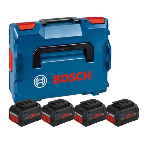 Bosch 18v 5 5Ah GBA ProCORE Battery Starter Set X4 Pcs In L Boxx