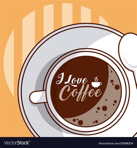 I Love Coffee Royalty Free Vector Image Vectorstock