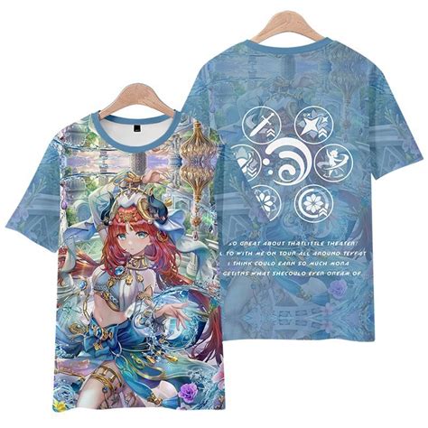 Genshin Impact Nilou T Shirt Hakusuru Anime Clothing Dakimakura