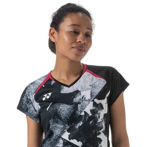 Tee Shirt Yonex Tour Elite 20707EX Femme Noir Sports Raquettes