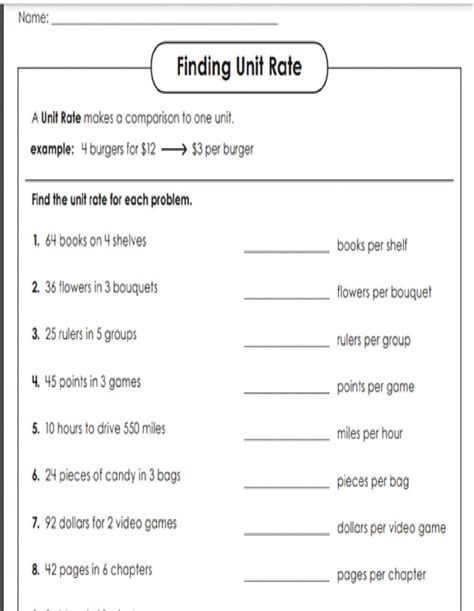 Finding Unit Rates Worksheet Live Worksheets Worksheets Library