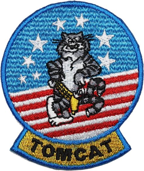 Amazon ワッペン ベルクロパッチ 面ファスナー マジックテープ メス無し アメリカ海軍 Tomcat S ワッペン ミリタリーパッチ